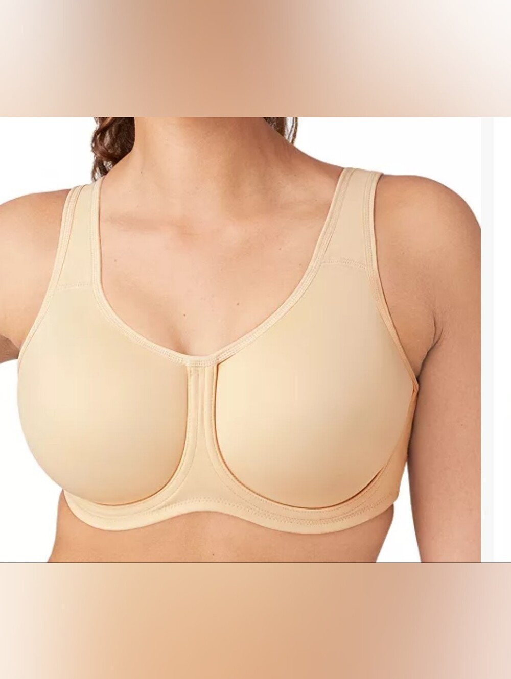 Wacoal Nude Full-Coverage Seamless Support Bra Sz38D Pre-owned